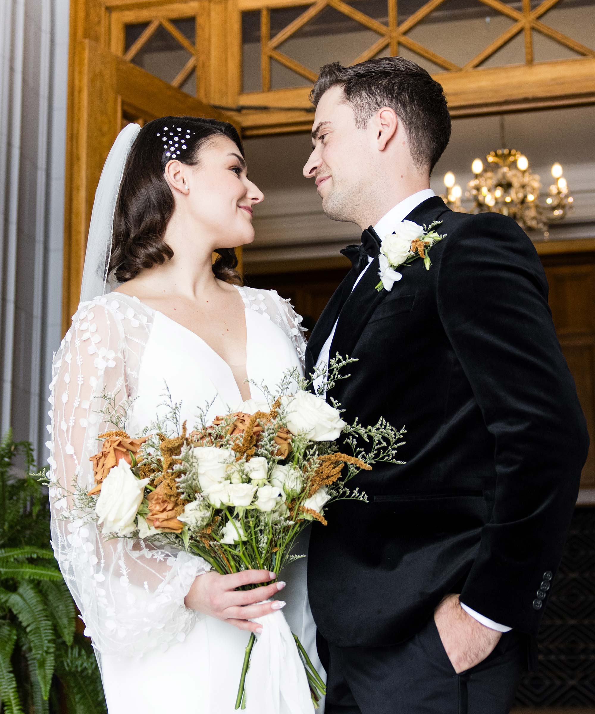 Olivia and Graham on their wedding day
