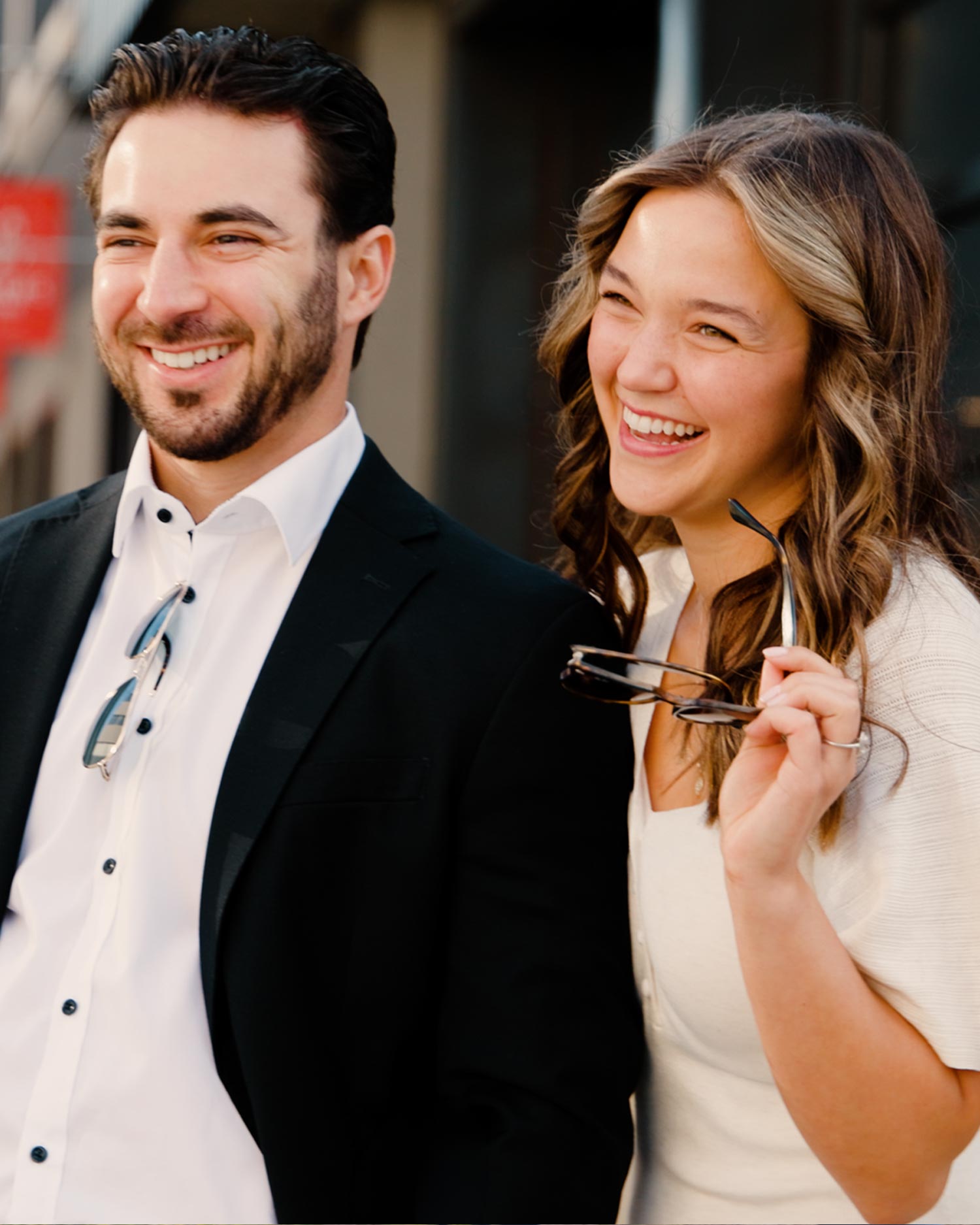 Torin filming a couple on their wedding day