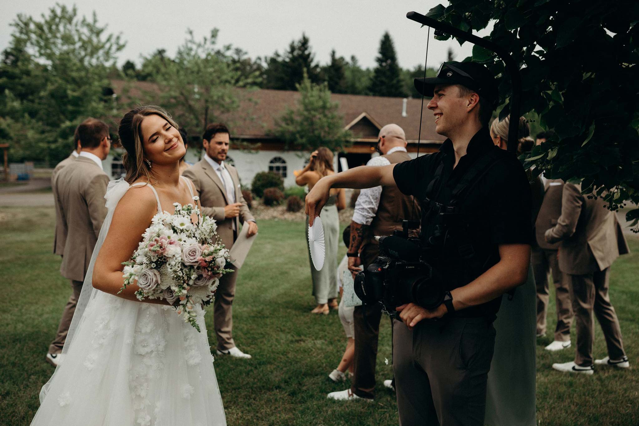 Torin Gunnell on location with a cinema camera