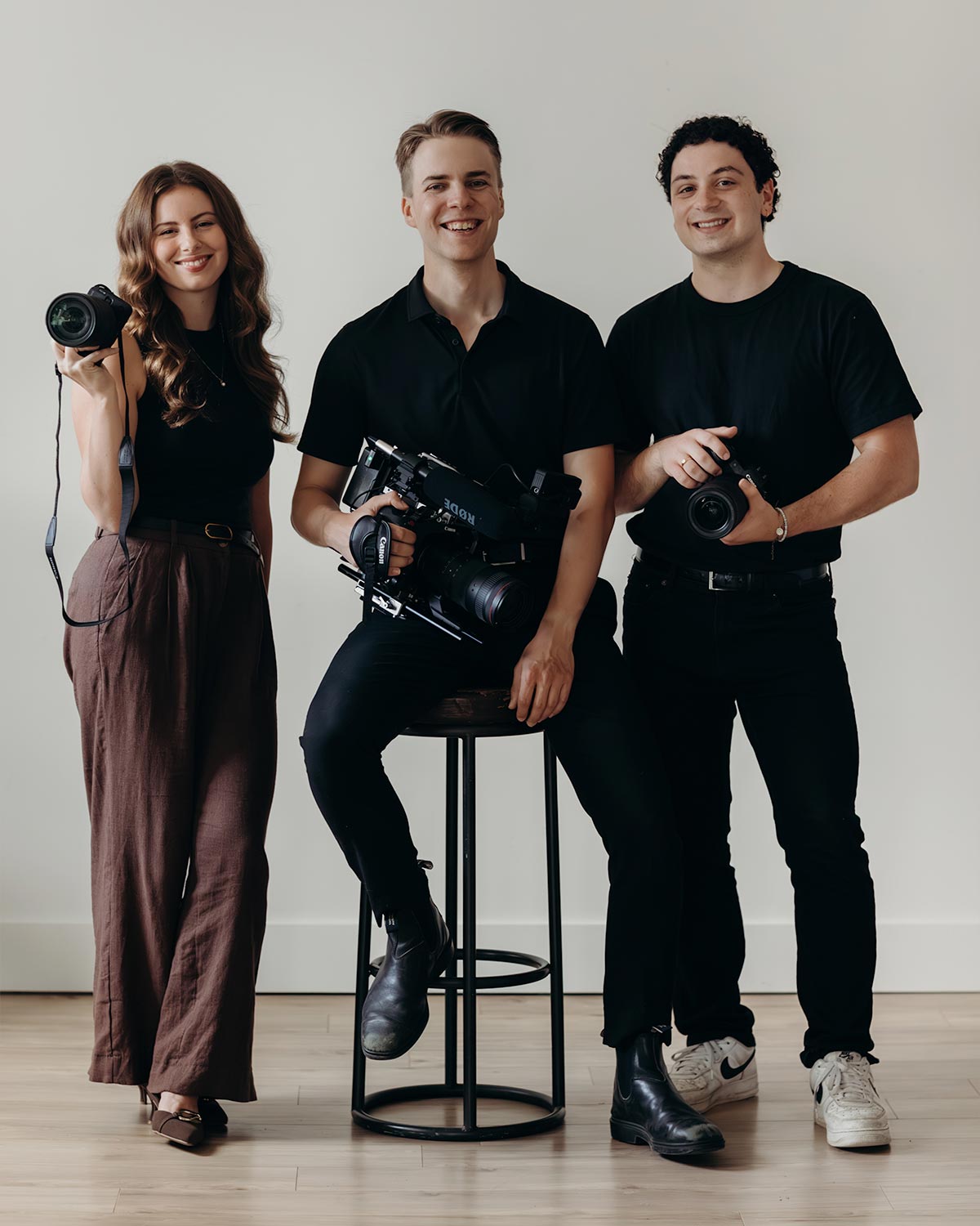 Torin Gunnell with second shooters Cassandra Carangi of Captured by Cass and Marco Belcamino of Marco Bel Film